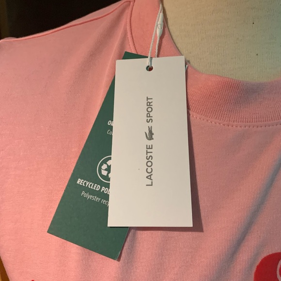 NWT LACOSTE PINK SPORT TEE - Picture 2 of 8